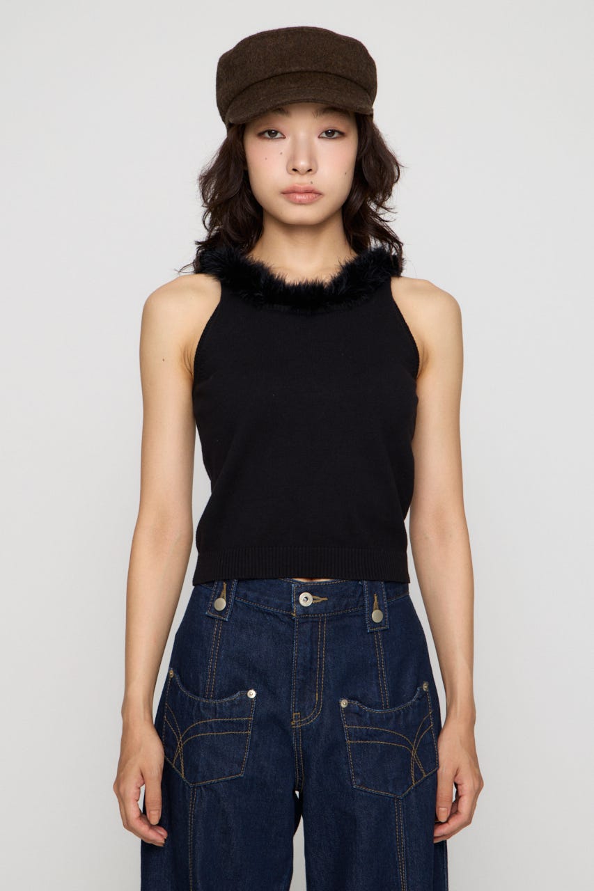 FUR POINT タンクトップ BLK FREE