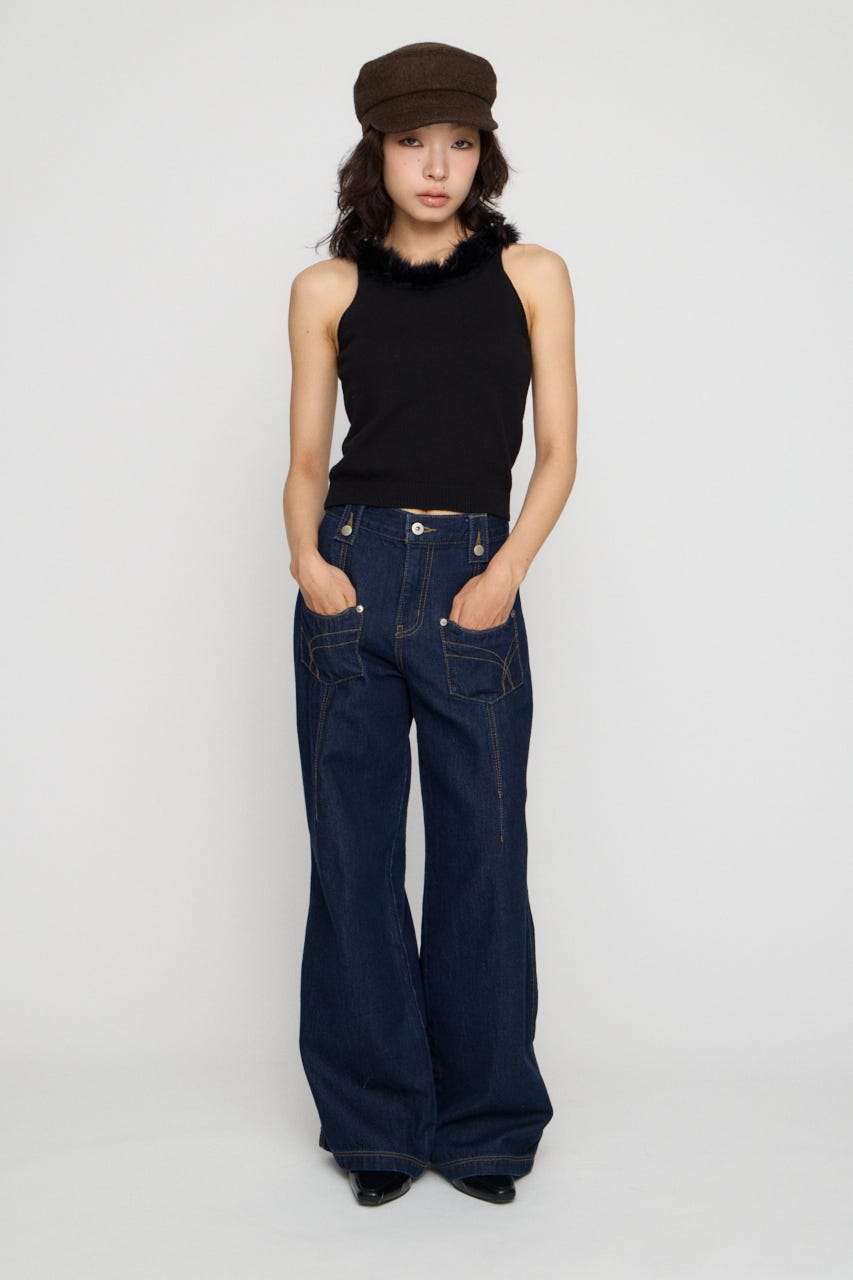 FUR POINT タンクトップ BLK FREE