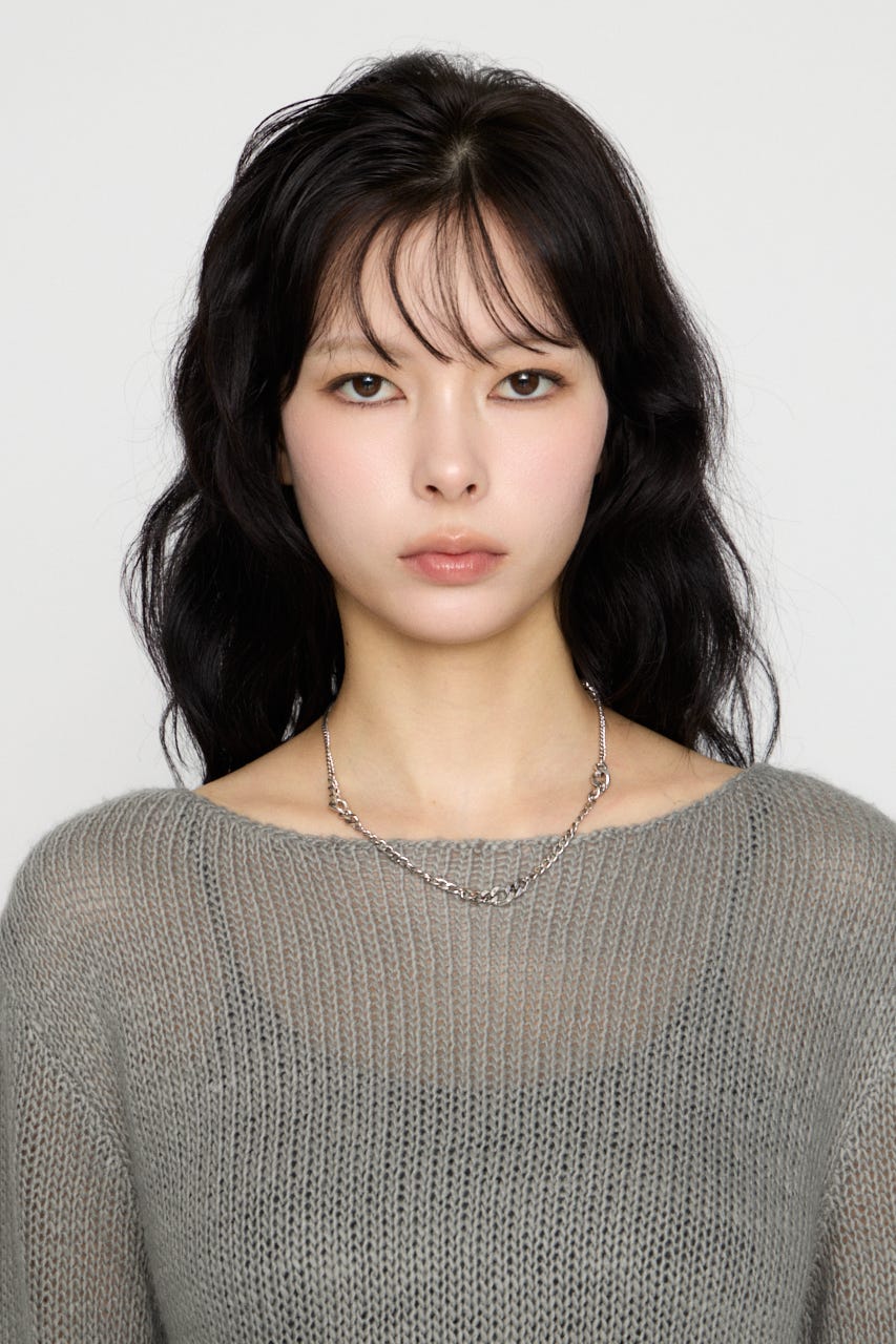 LOW GAUGE FRINGE ニット GRY FREE