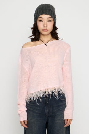 LOW GAUGE FRINGE ニット