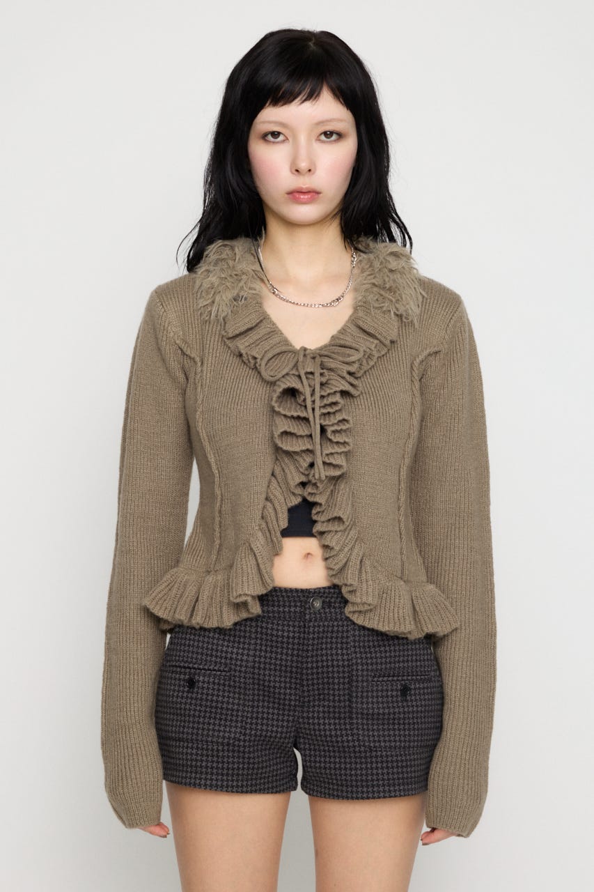 RUFFLE SOFT ニット BEG FREE