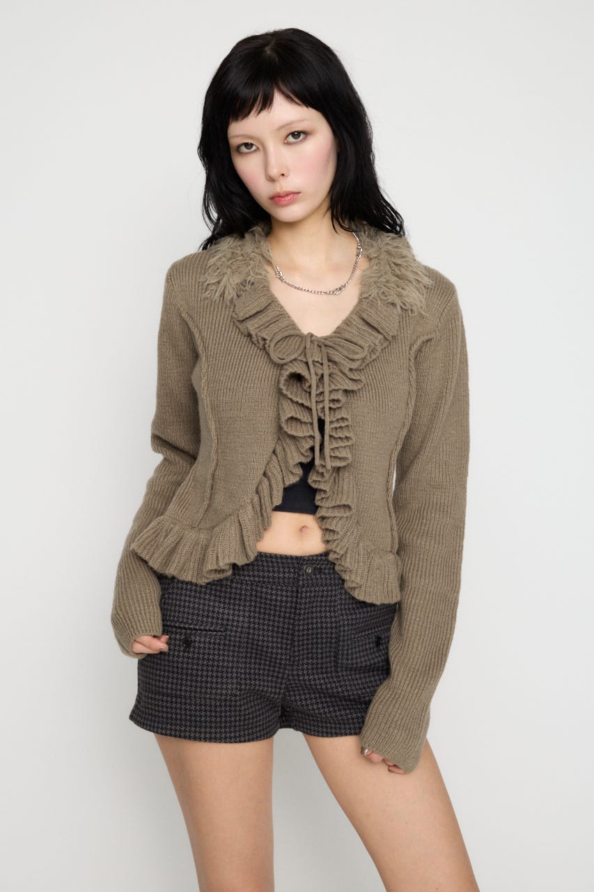 RUFFLE SOFT ニット BEG FREE
