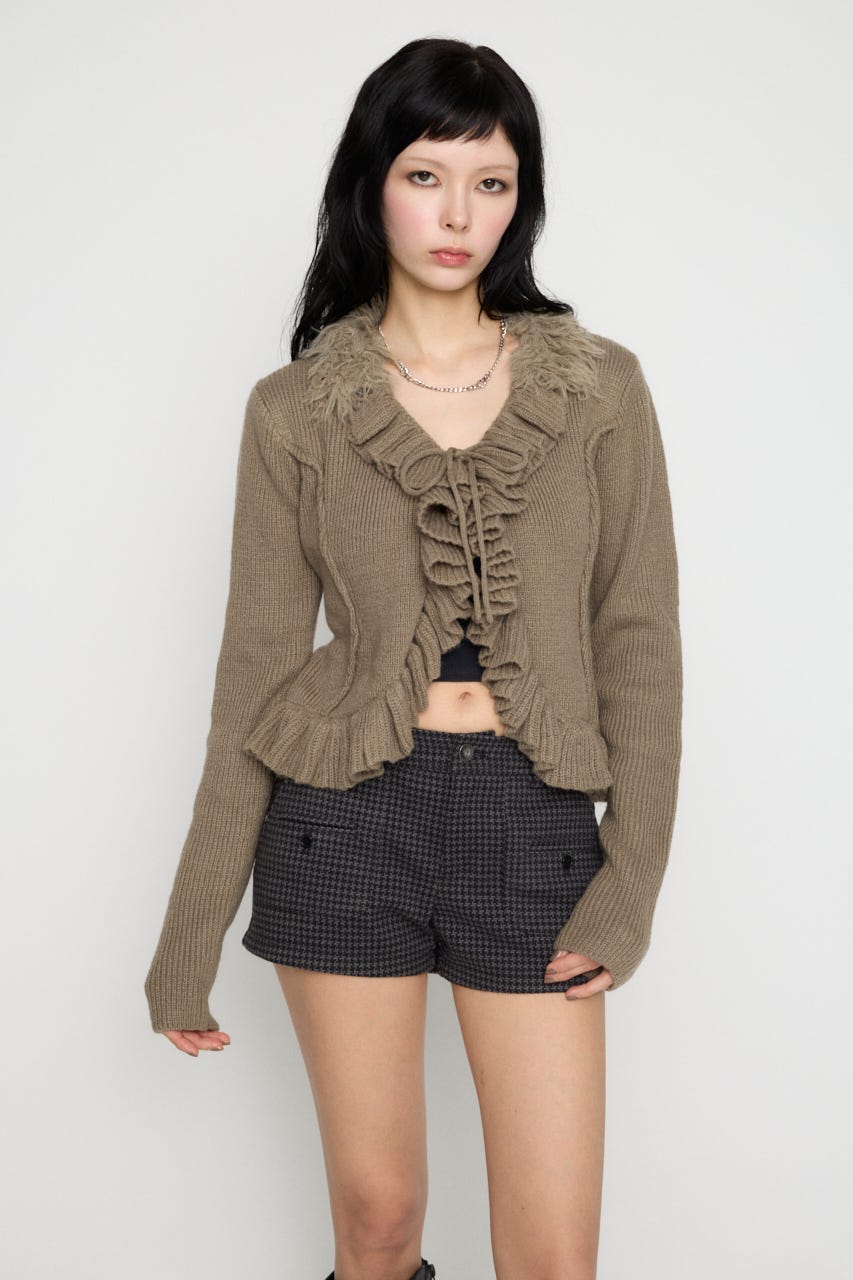 RUFFLE SOFT ニット BEG FREE