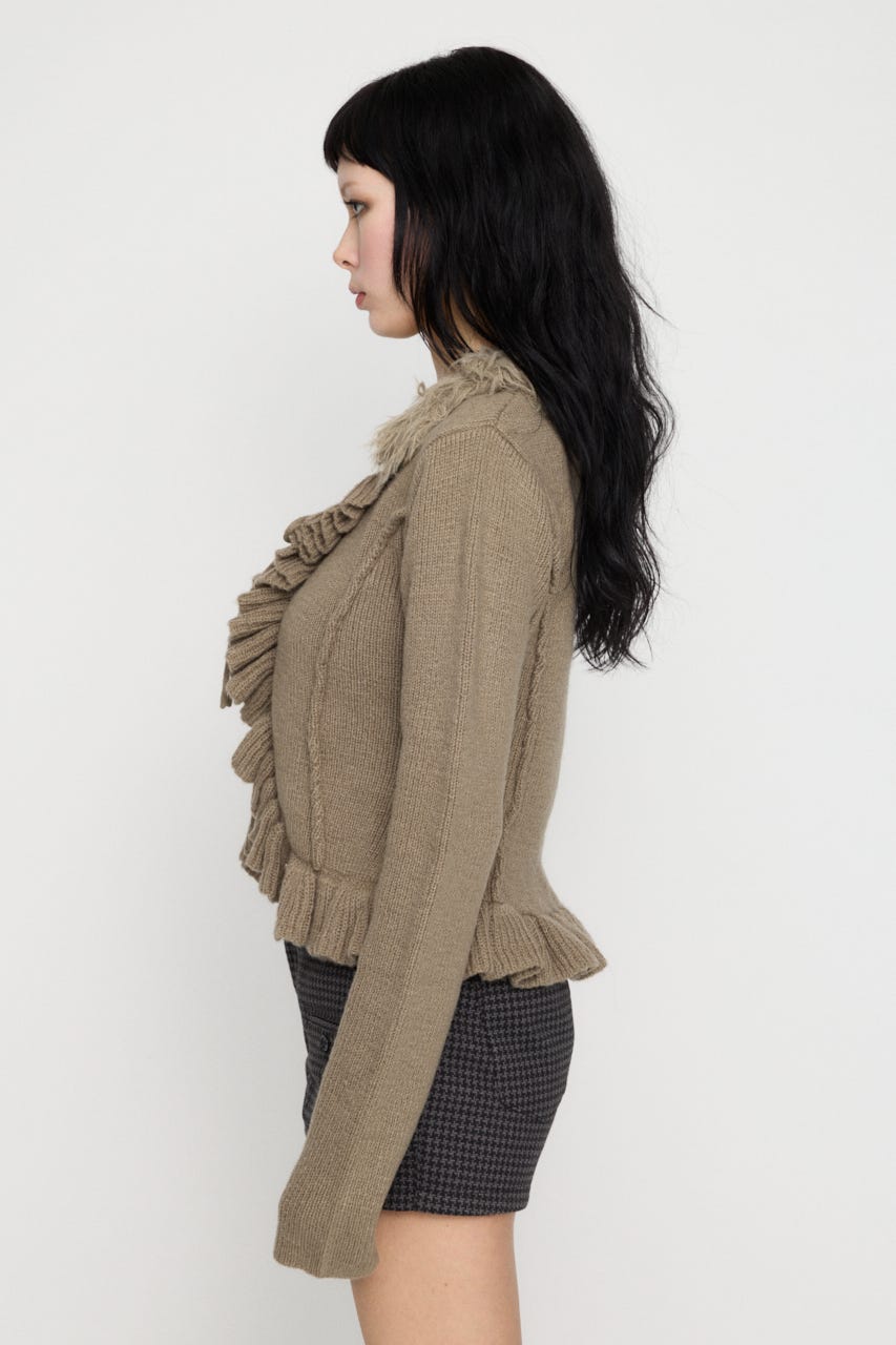 RUFFLE SOFT ニット BEG FREE