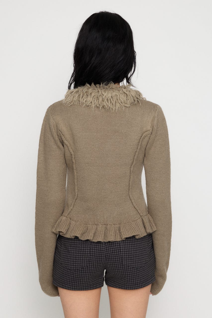 RUFFLE SOFT ニット BEG FREE