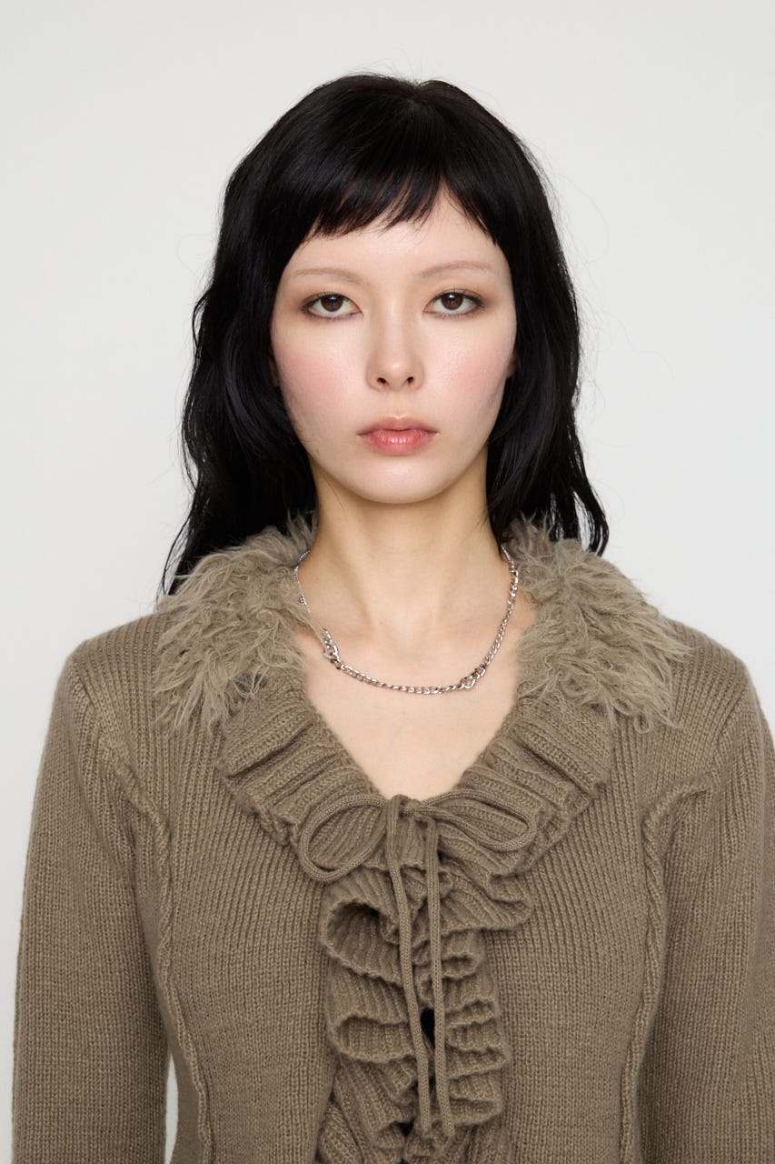 RUFFLE SOFT ニット BEG FREE