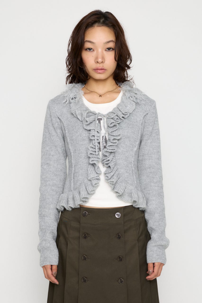 RUFFLE SOFT ニット GRY FREE