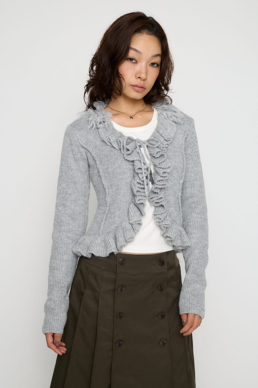 RUFFLE SOFT ニット GRY FREE