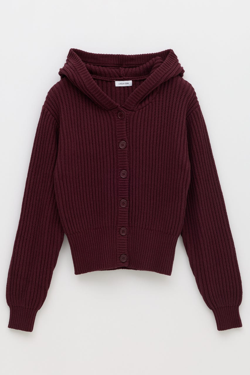 LOOSE HOODIE ニット D/RED FREE