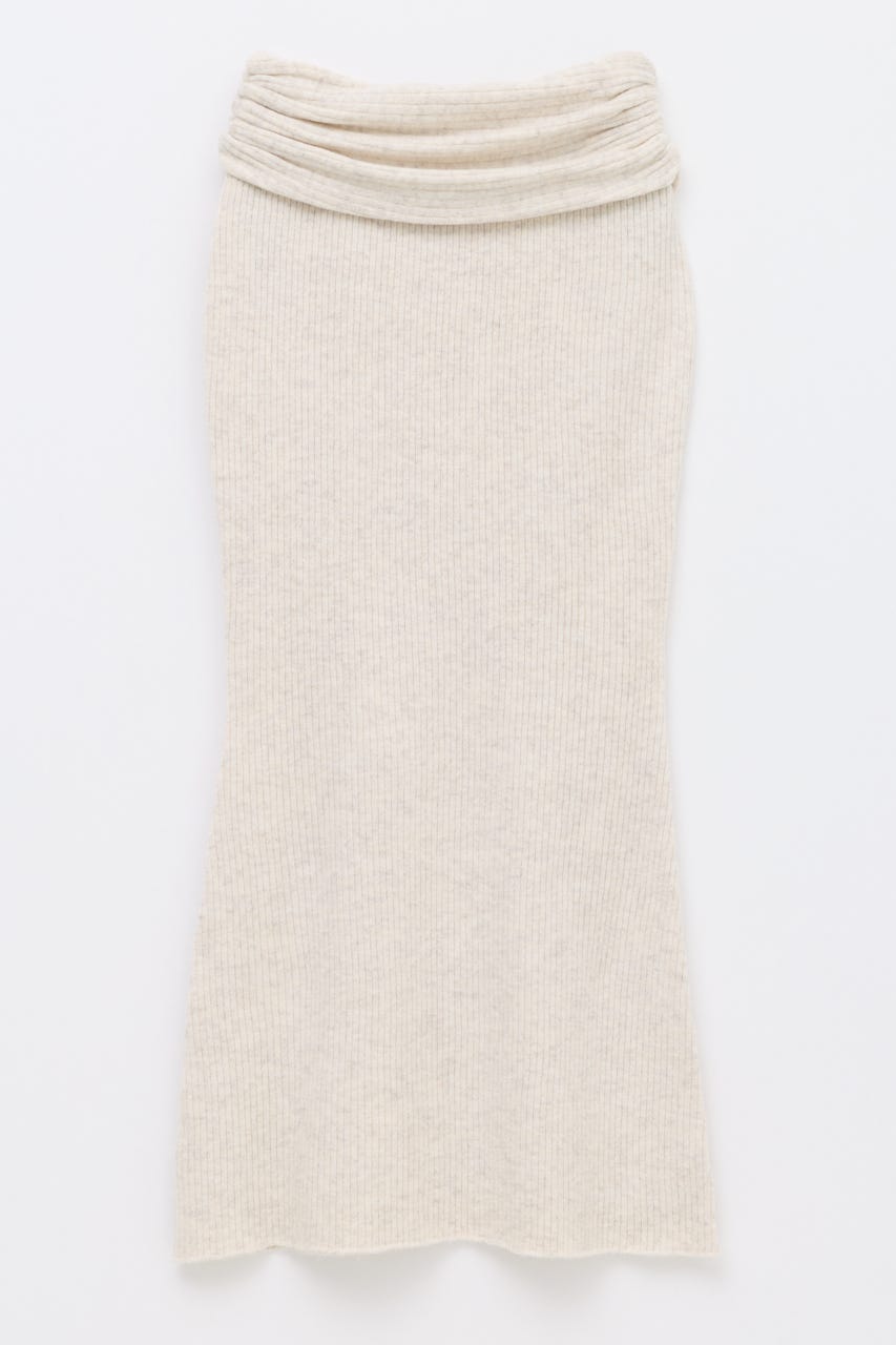 RIB KNIT MAXI スカート IVOY S
