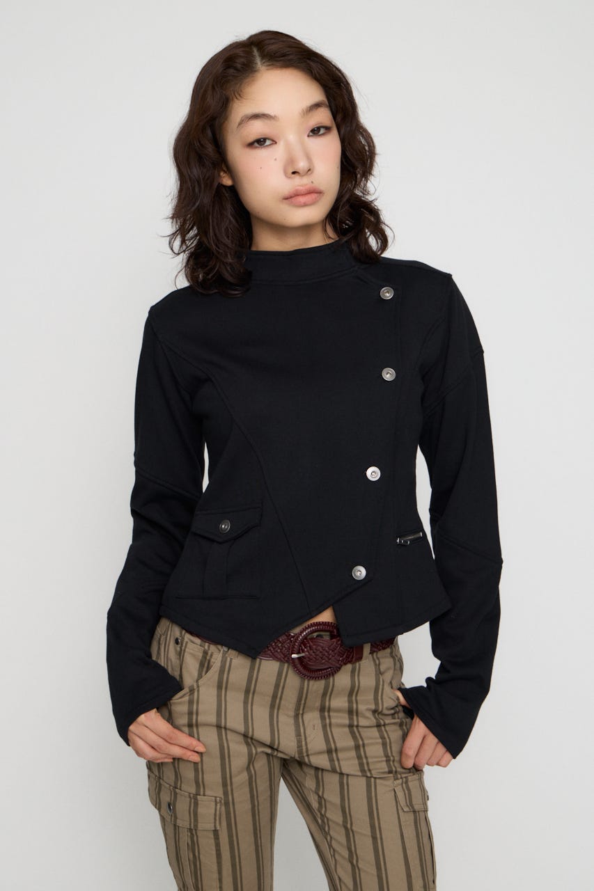 SIDE BUTTON CUT ジャケット BLK FREE