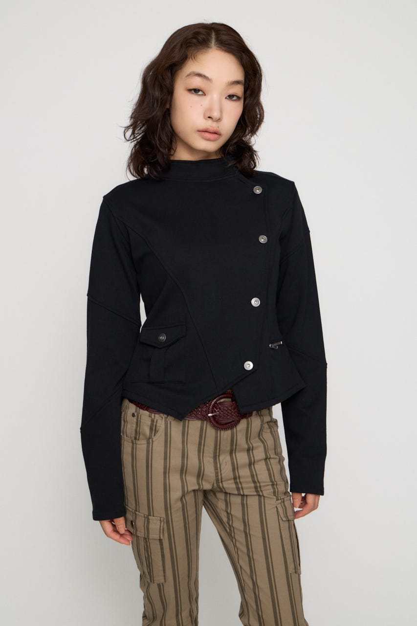 SIDE BUTTON CUT ジャケット BLK FREE