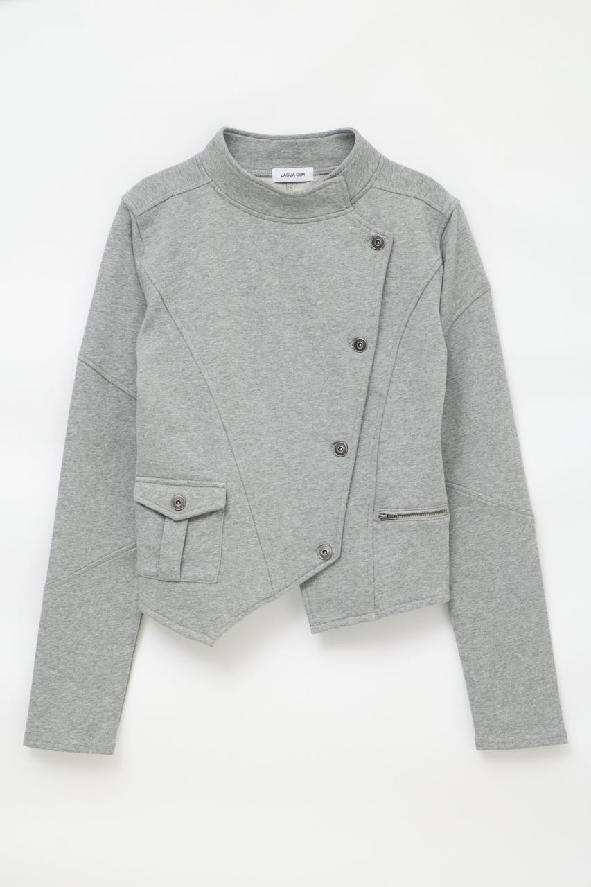 SIDE BUTTON CUT ジャケット T.GRY FREE