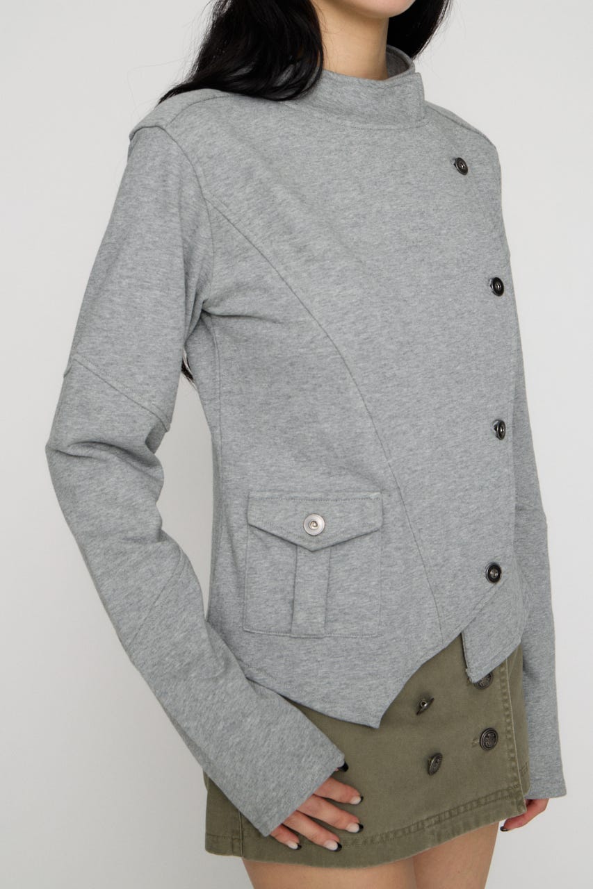 SIDE BUTTON CUT ジャケット T.GRY FREE