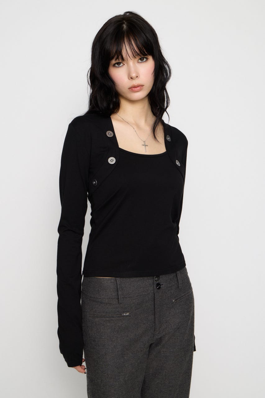 BOLERO LIKE COMPACT トップス BLK FREE