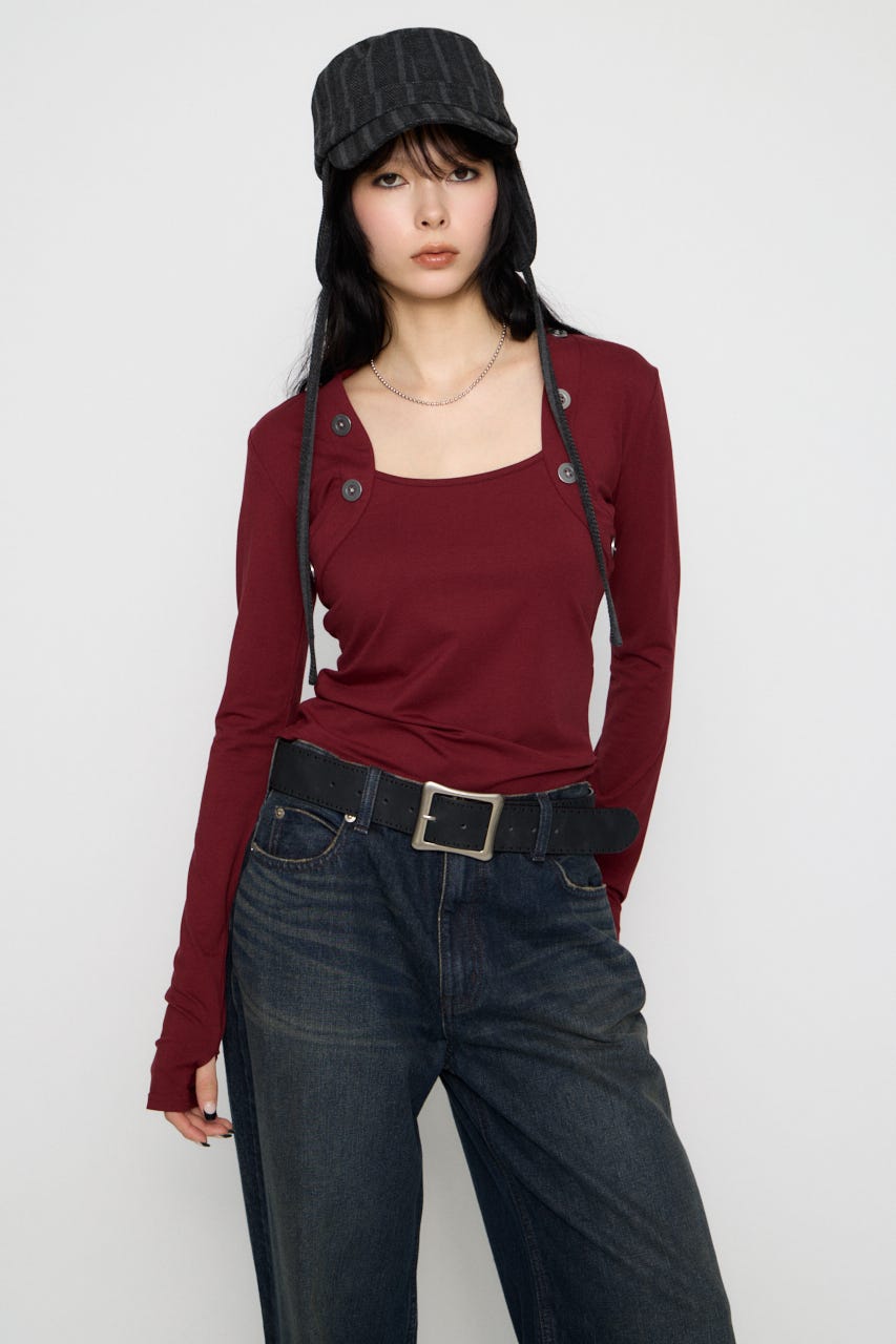 BOLERO LIKE COMPACT トップス D/RED FREE