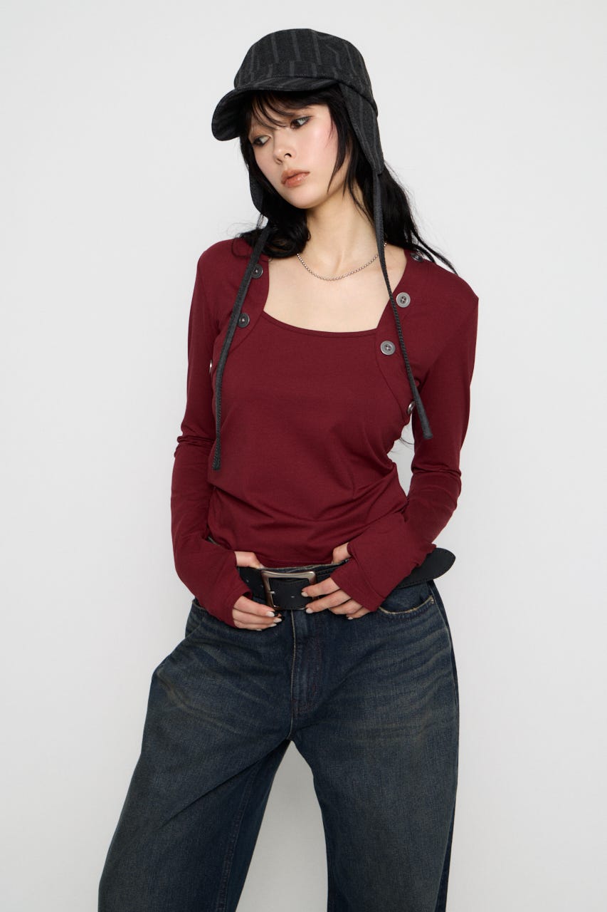 BOLERO LIKE COMPACT トップス D/RED FREE