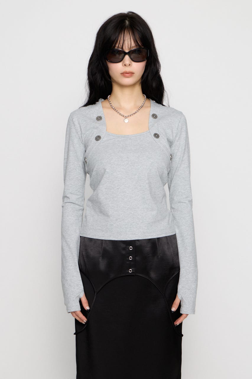 BOLERO LIKE COMPACT トップス GRY FREE