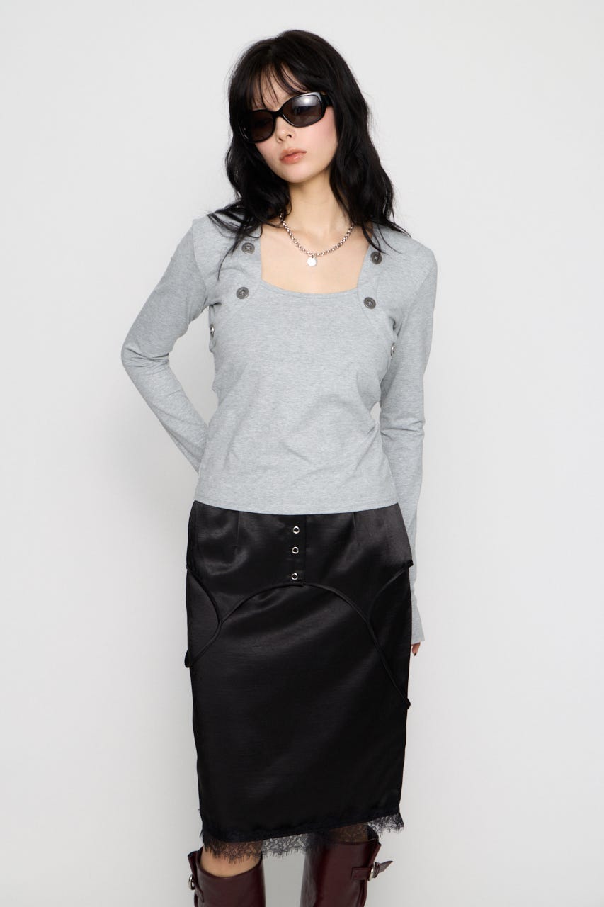 BOLERO LIKE COMPACT トップス GRY FREE