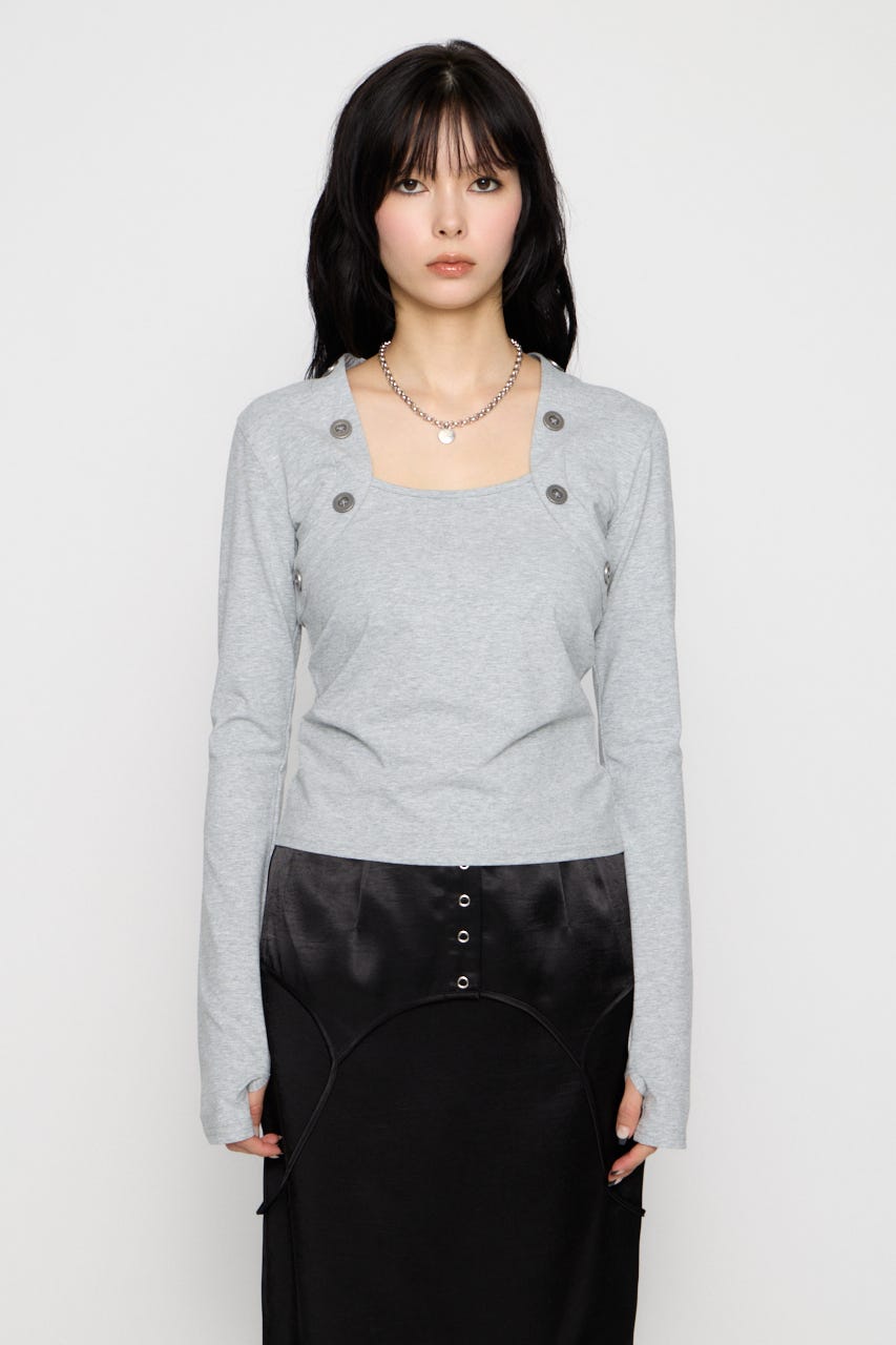 BOLERO LIKE COMPACT トップス GRY FREE