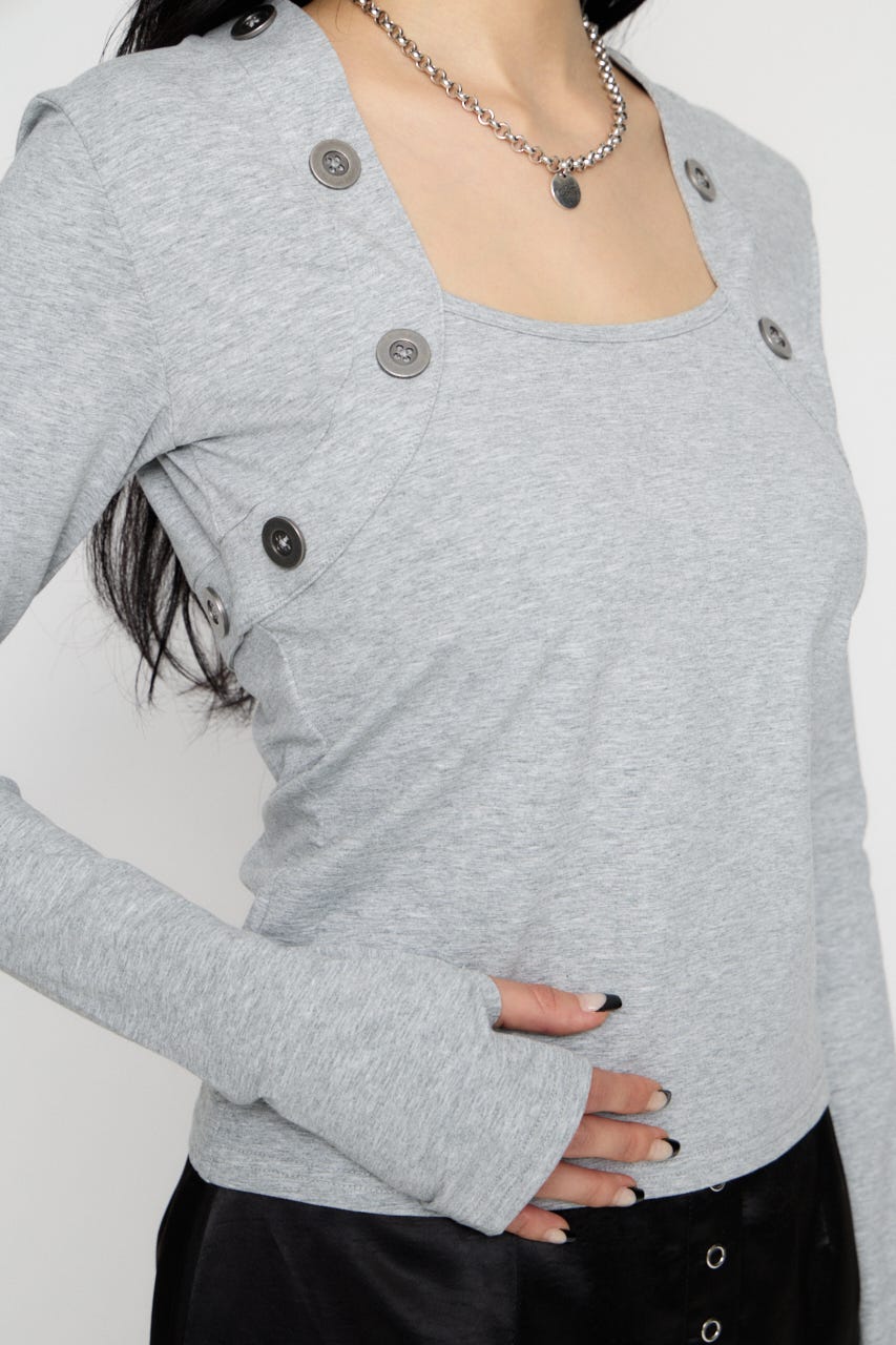 BOLERO LIKE COMPACT トップス GRY FREE