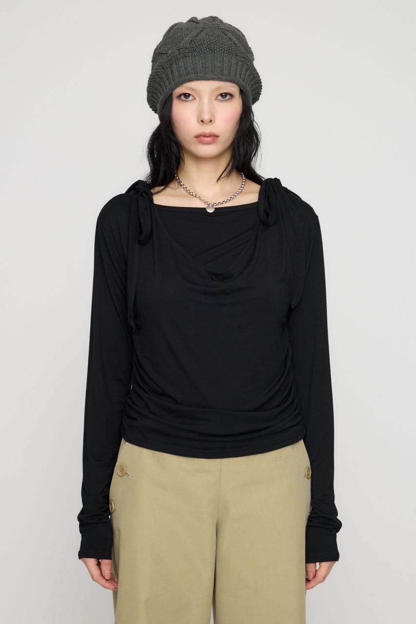 LAYERED USEFUL トップス BLK FREE