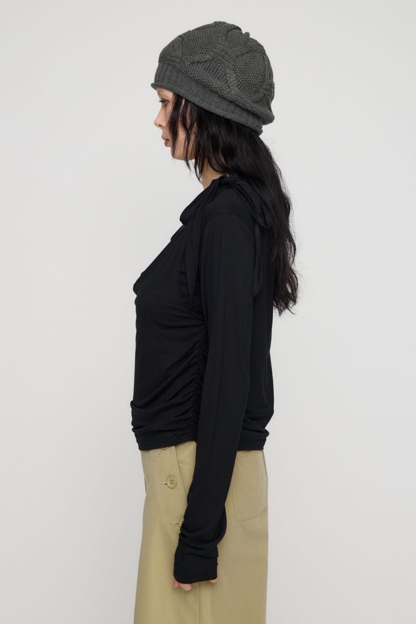 LAYERED USEFUL トップス BLK FREE