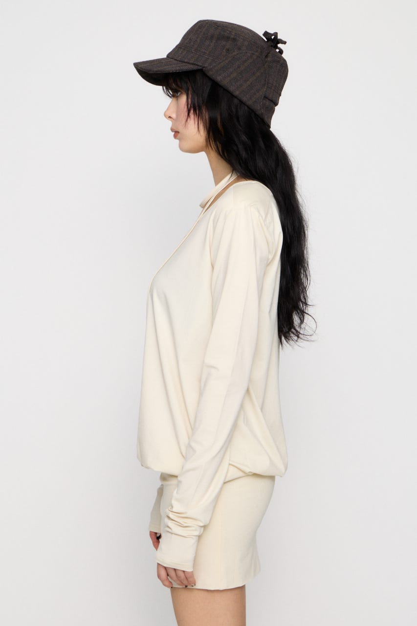 SHOULDER PAD ミニワンピース IVOY S