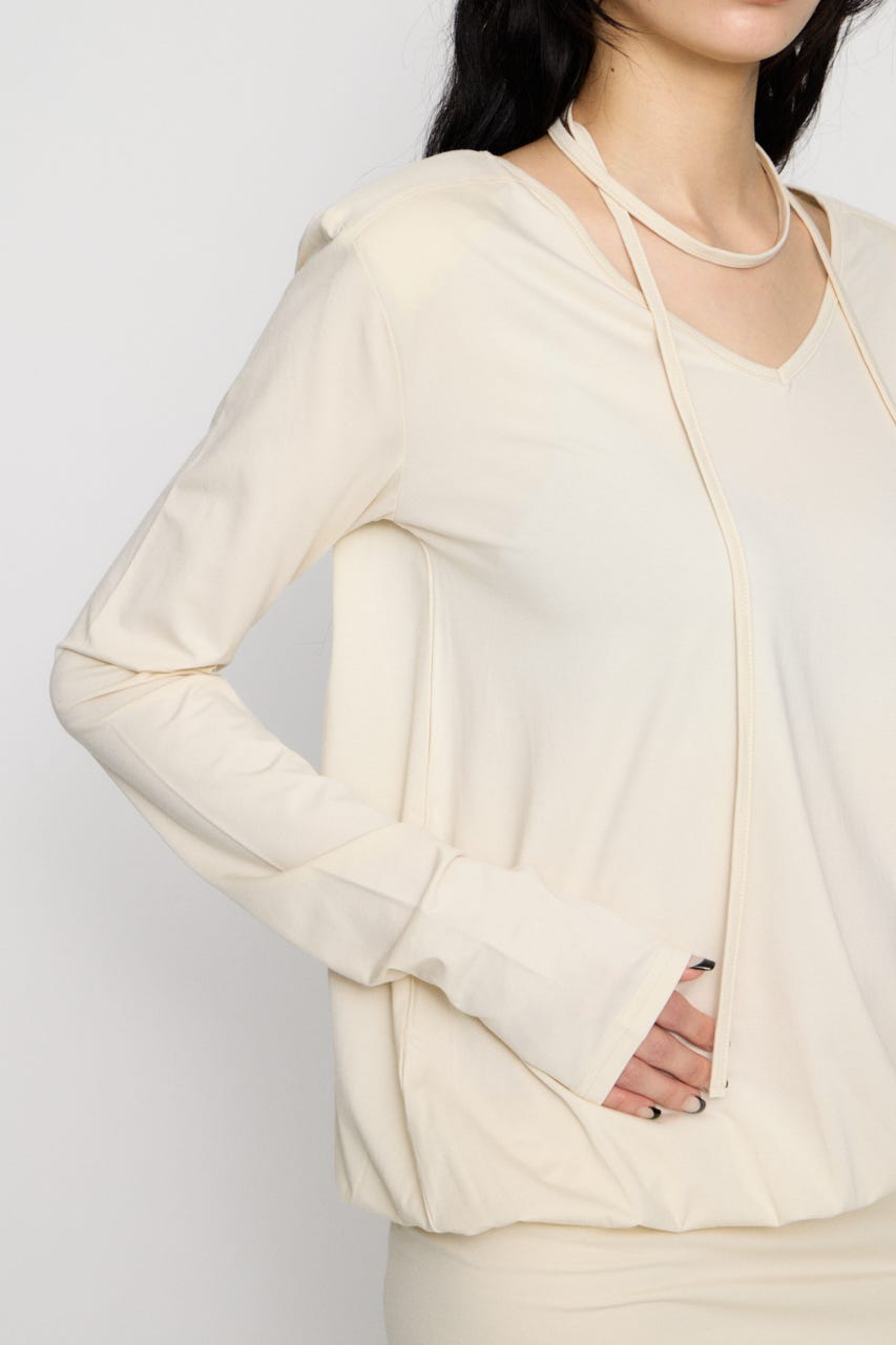SHOULDER PAD ミニワンピース IVOY S