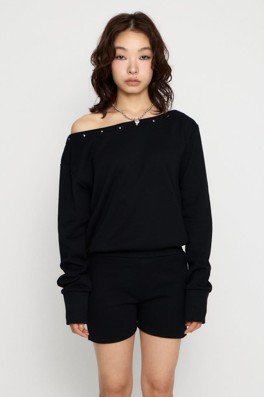 SWEAT STUDS ロンパース BLK S