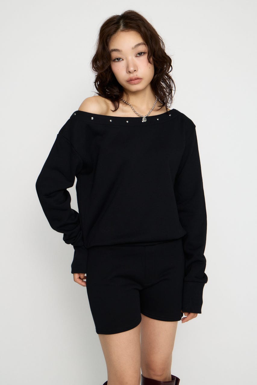 SWEAT STUDS ロンパース BLK S