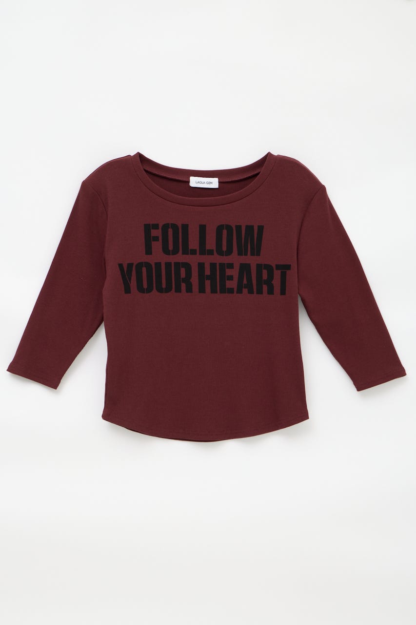 IMPACT LETTERING トップス D/RED FREE
