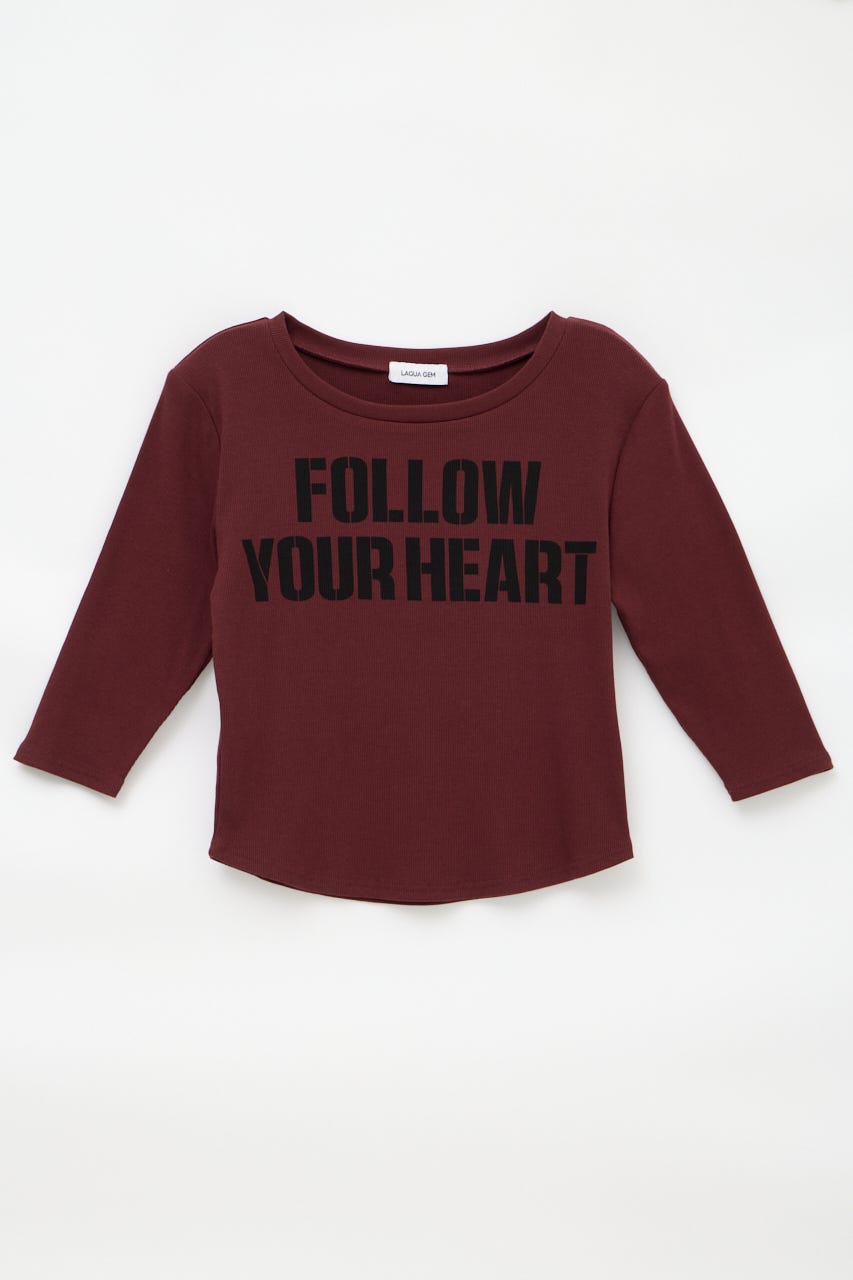 IMPACT LETTERING トップス D/RED FREE