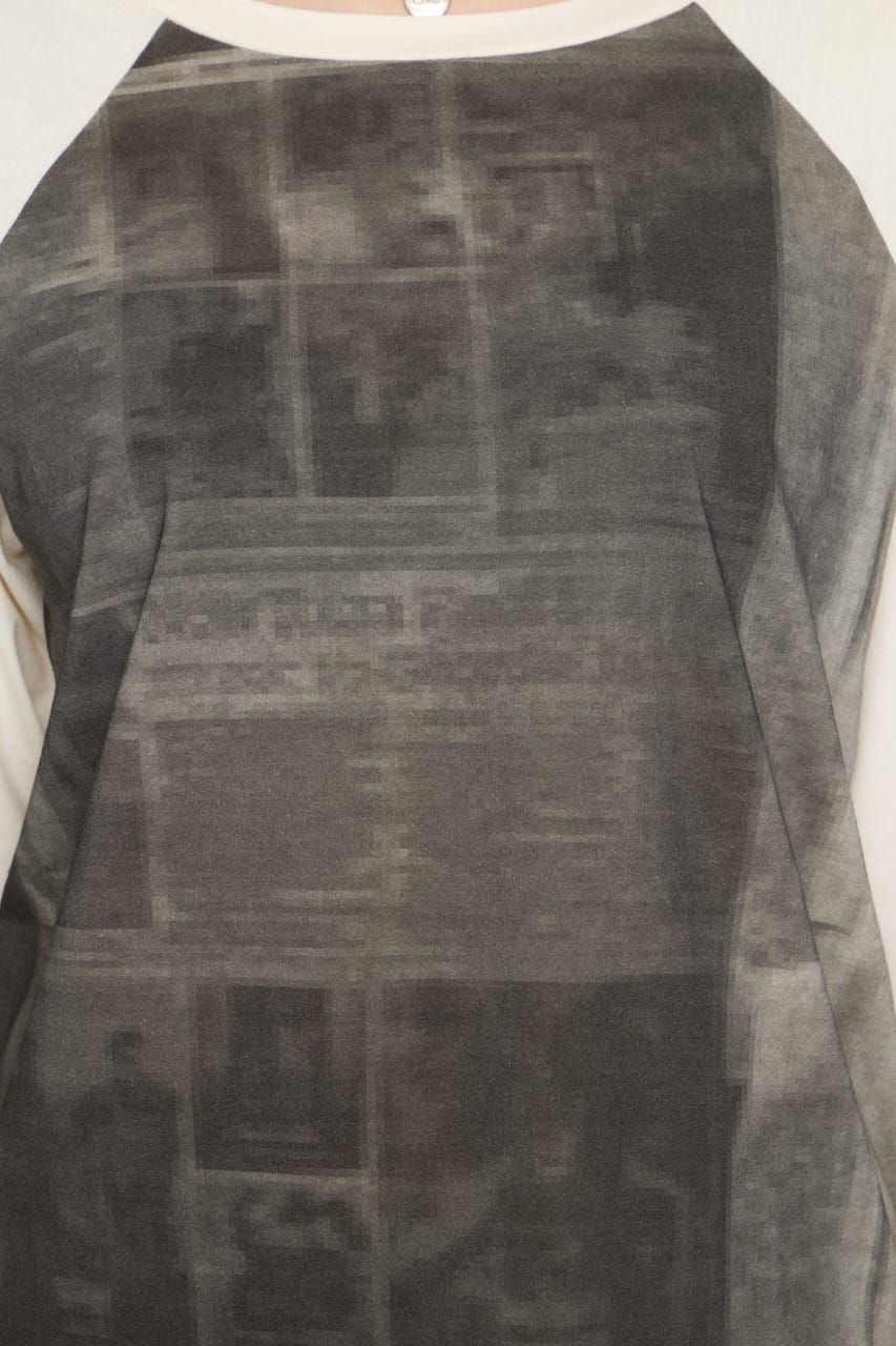 PHOTO PRINT RAGLAN トップス WHT FREE