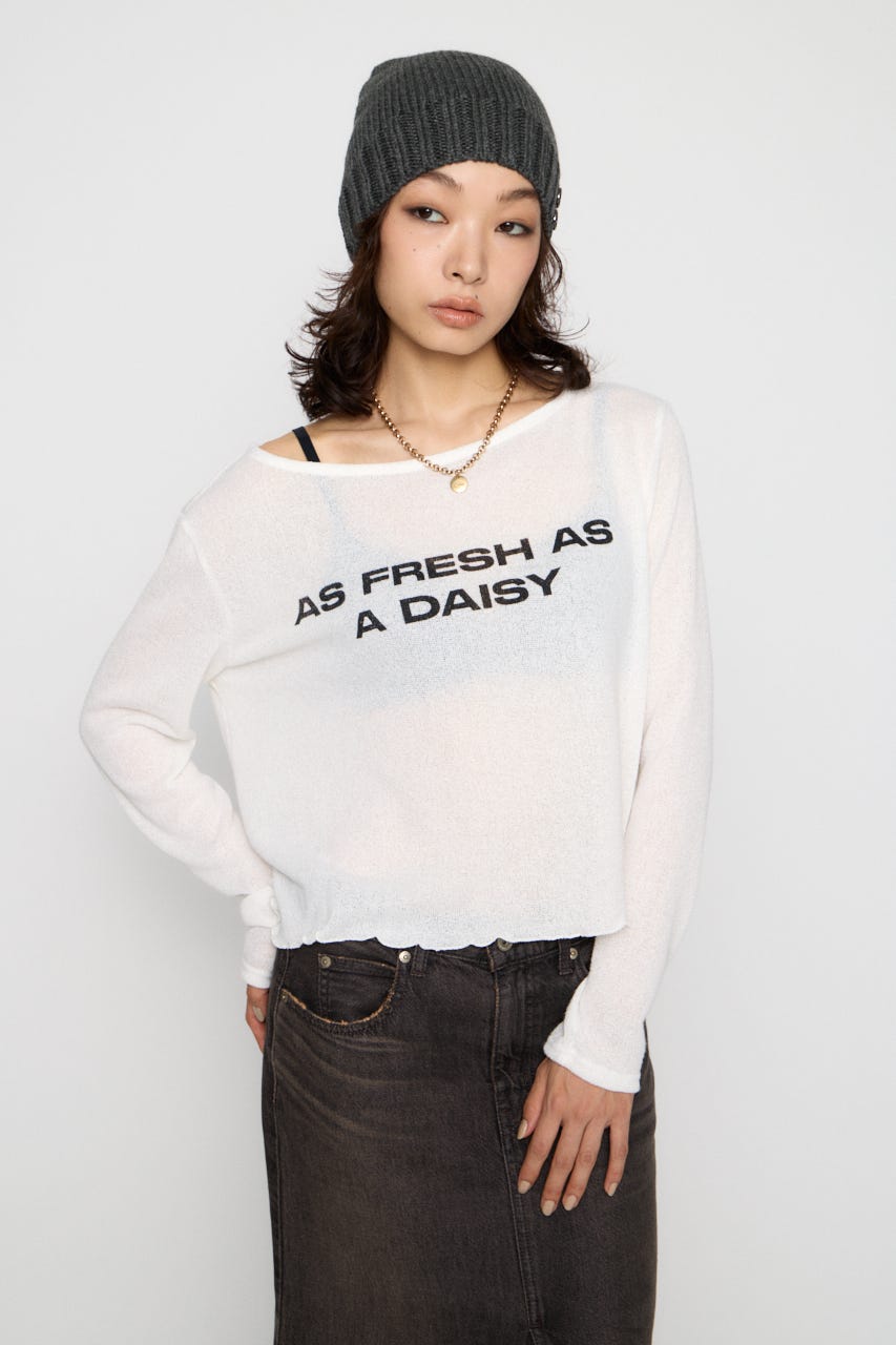 LOOSEY PRINT トップス WHT FREE