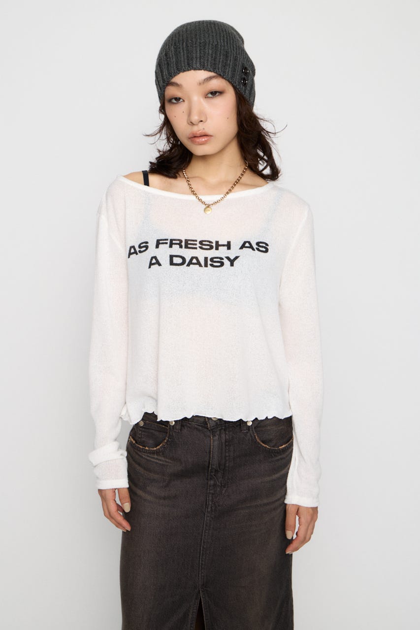 LOOSEY PRINT トップス WHT FREE