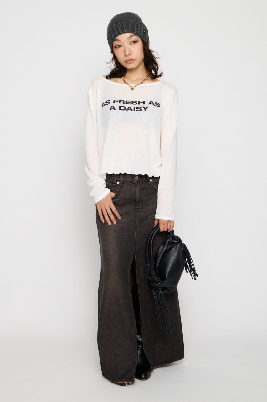 LOOSEY PRINT トップス WHT FREE