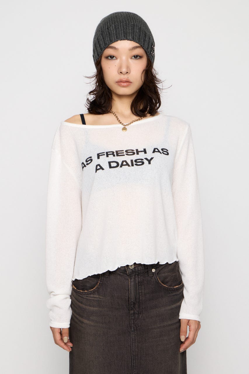 LOOSEY PRINT トップス WHT FREE