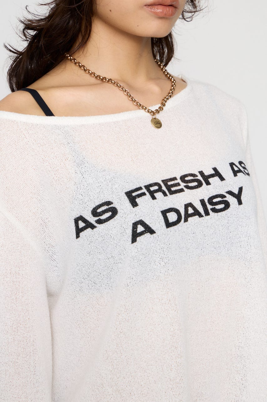 LOOSEY PRINT トップス WHT FREE