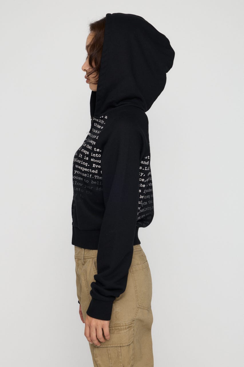 TYPOGRAPHY ZIP フーディ BLK FREE