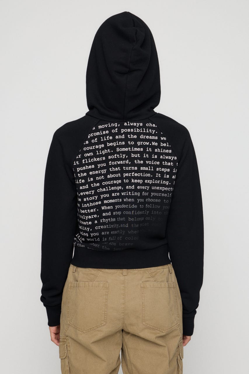 TYPOGRAPHY ZIP フーディ BLK FREE