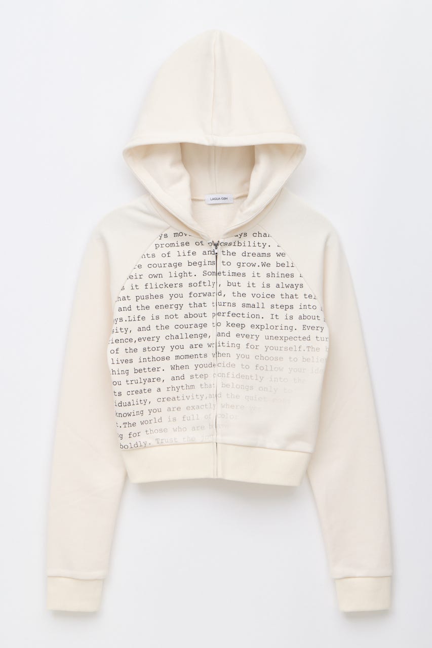 TYPOGRAPHY ZIP フーディ IVOY FREE