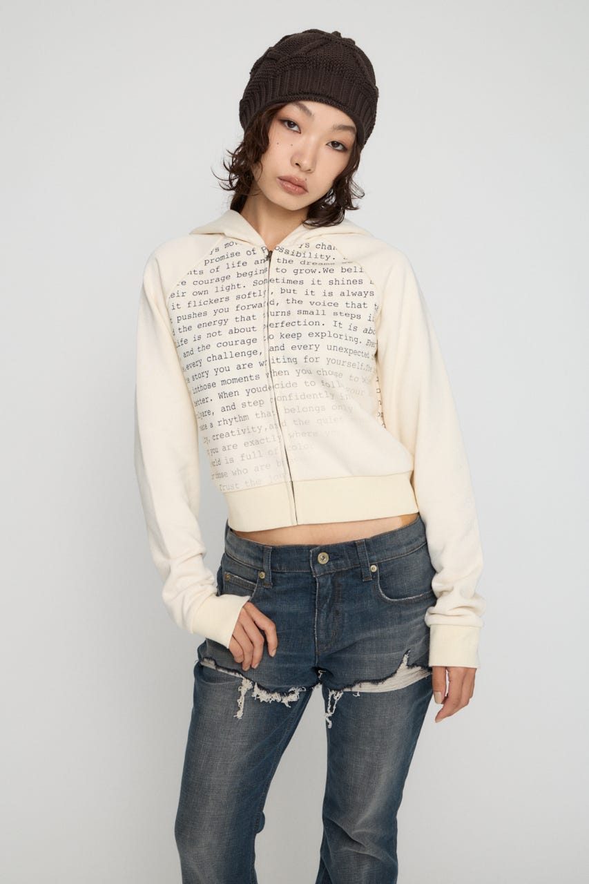 TYPOGRAPHY ZIP フーディ IVOY FREE