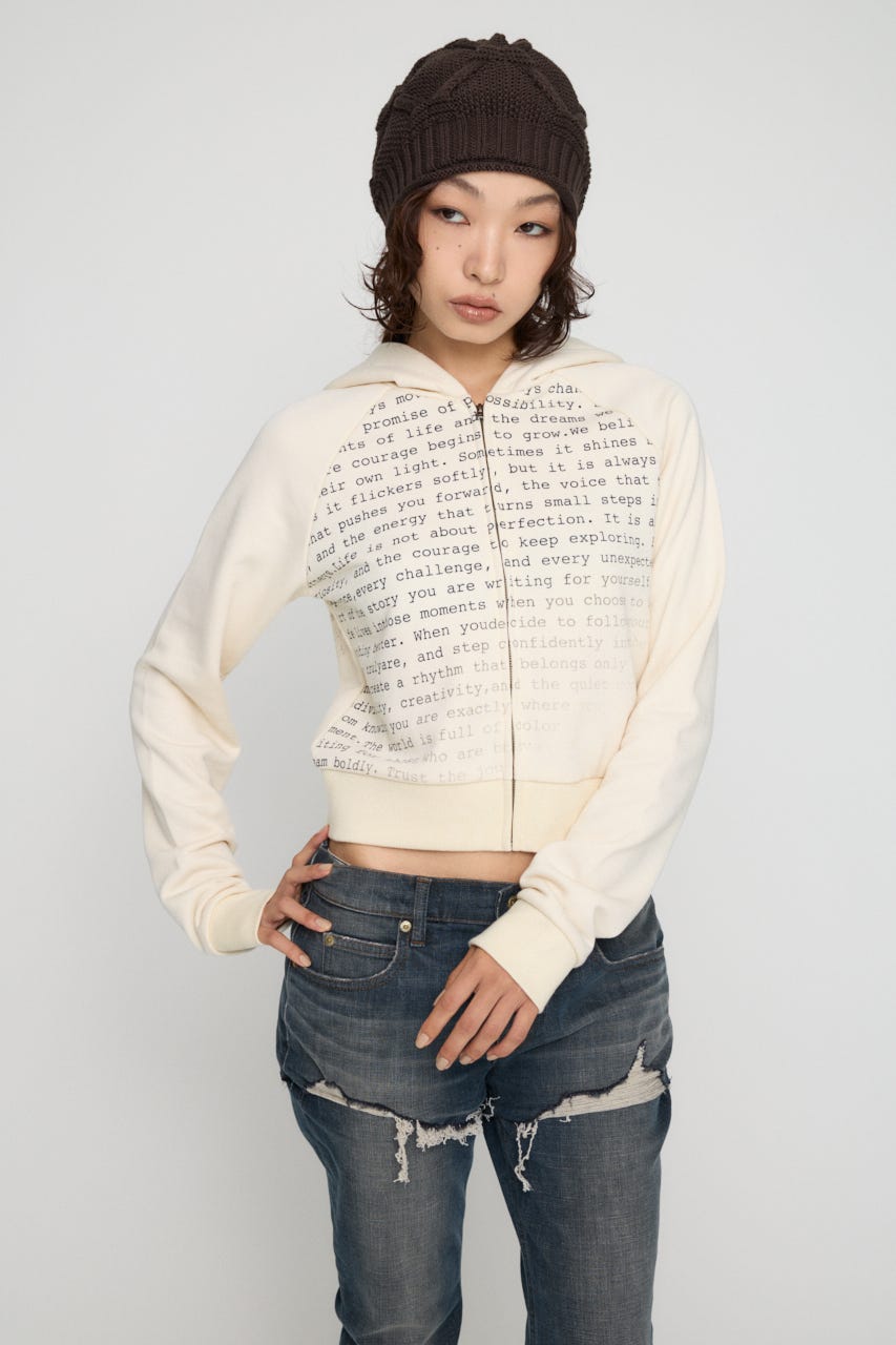 TYPOGRAPHY ZIP フーディ IVOY FREE