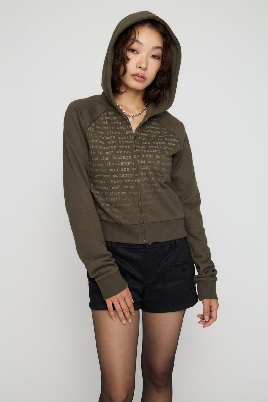 TYPOGRAPHY ZIP フーディ KHA FREE