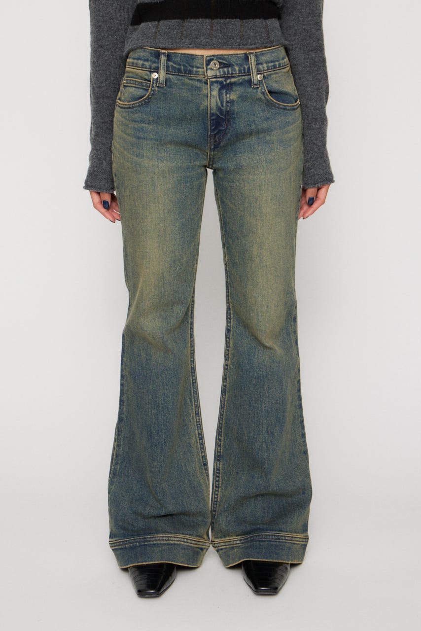 LEDA LOW WAIST FLARE デニム BLU 22inch