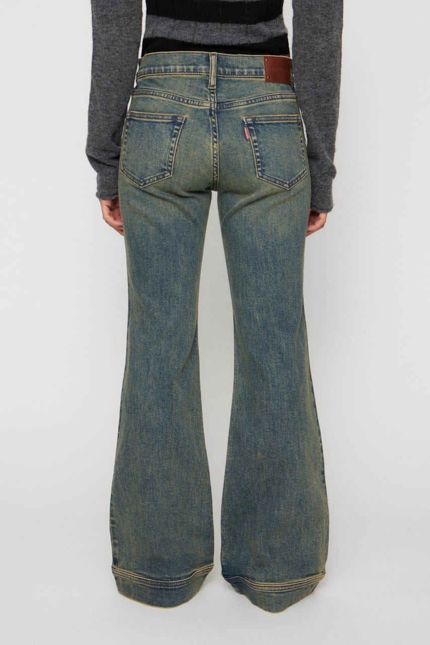 LEDA LOW WAIST FLARE デニム BLU 22inch