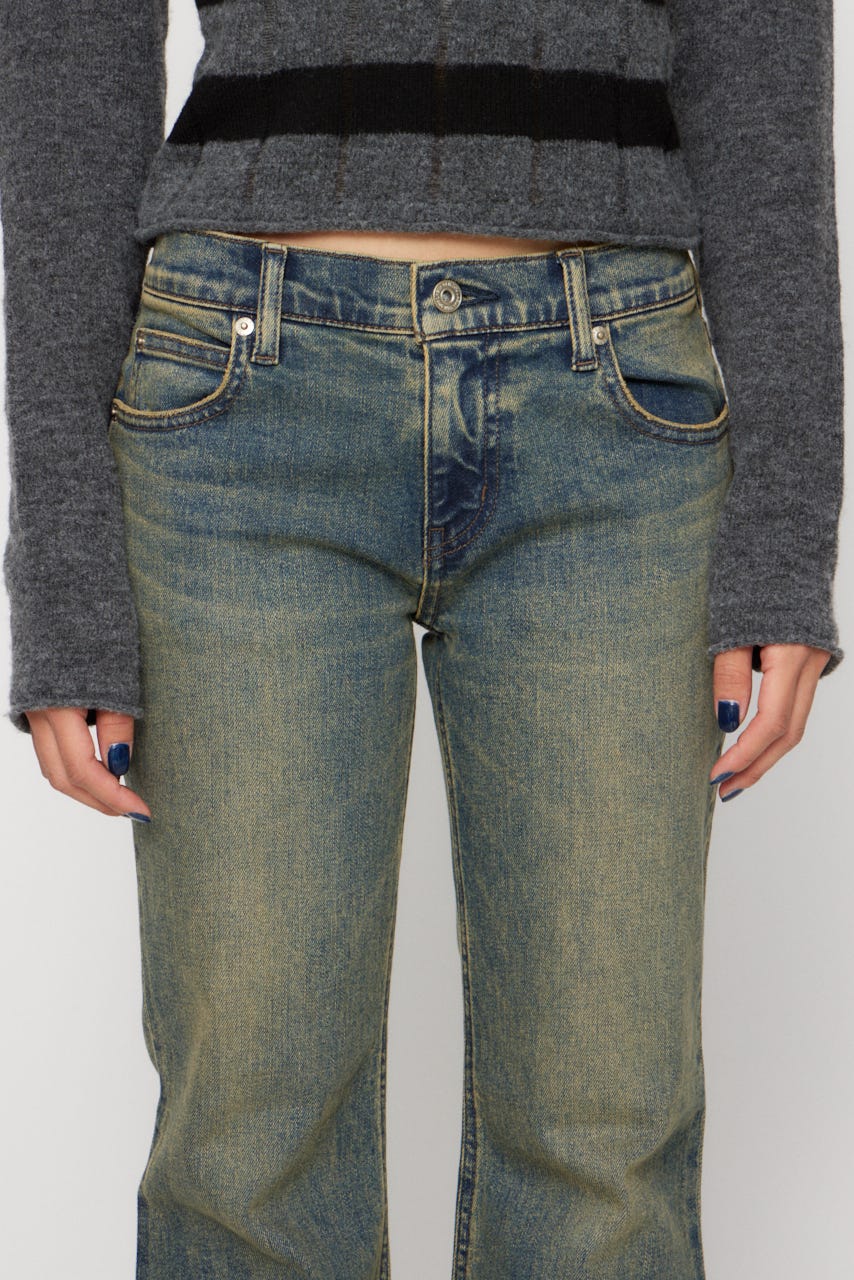 LEDA LOW WAIST FLARE デニム BLU 22inch