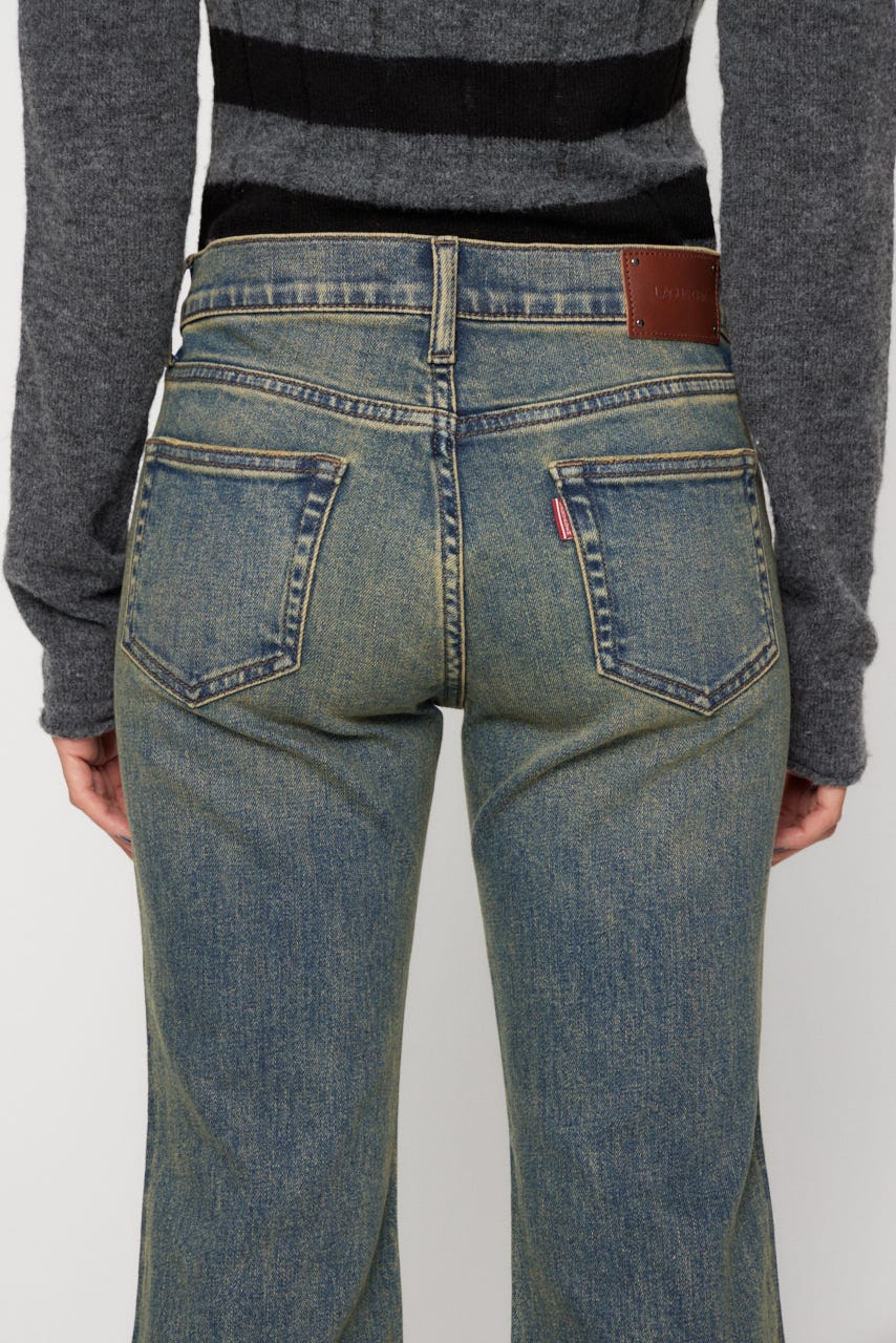 LEDA LOW WAIST FLARE デニム BLU 22inch