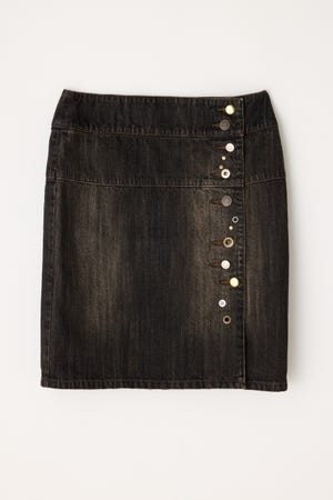 VARIOUS BUTTON DENIM スカート